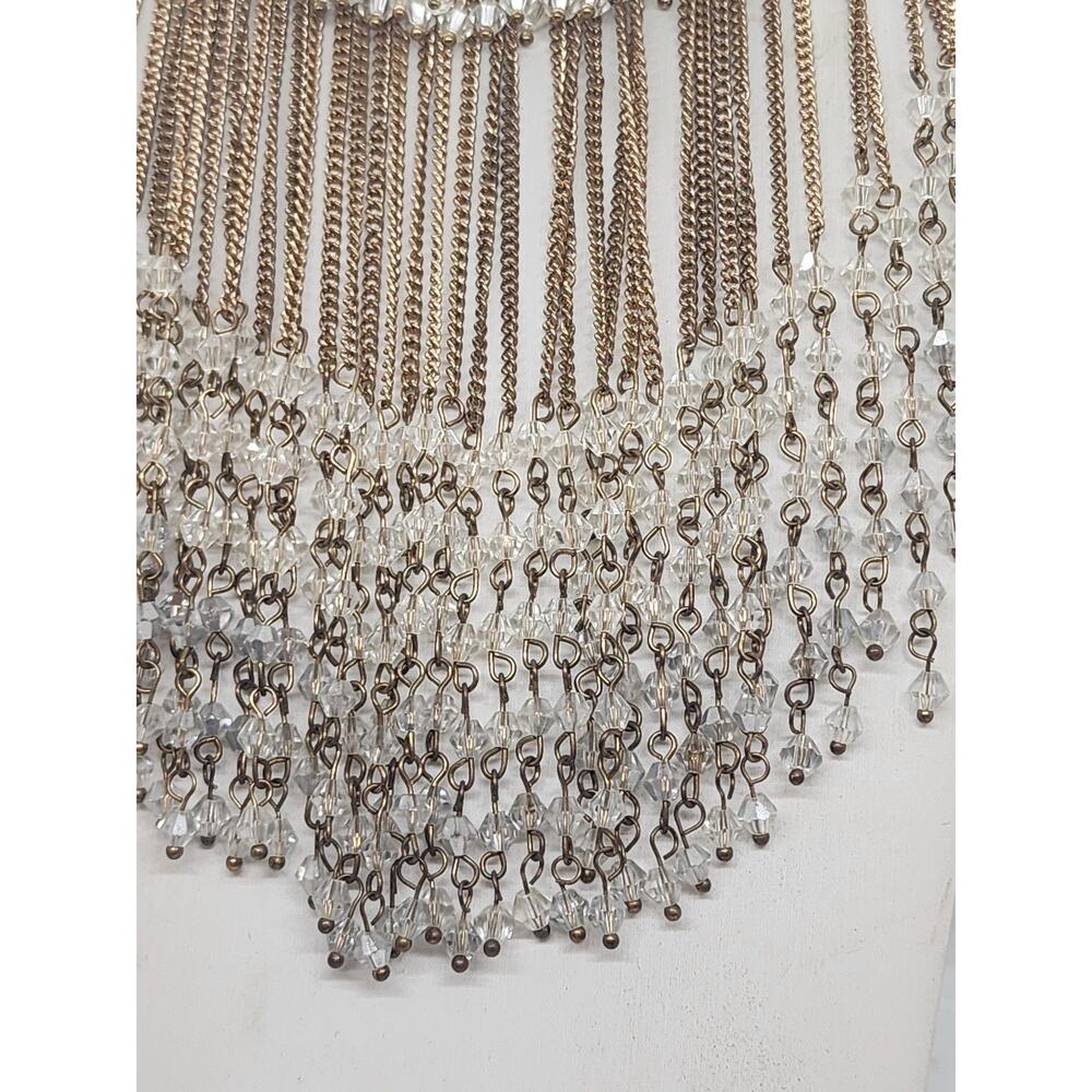 Paparazzi Zi Collection /donnalee Beaded Big Necklace Gold Chain Crystal Movemen - Picture 12 of 13